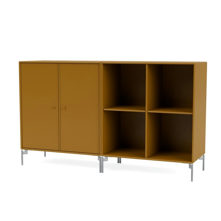 Montana Pair Klassisk Skænk Ben - Matt Chrome Amber 142