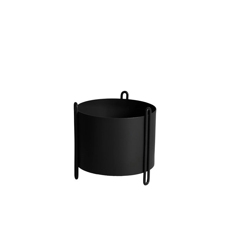Moderne planteopsats fra Woud i sort (RAL 9011)
