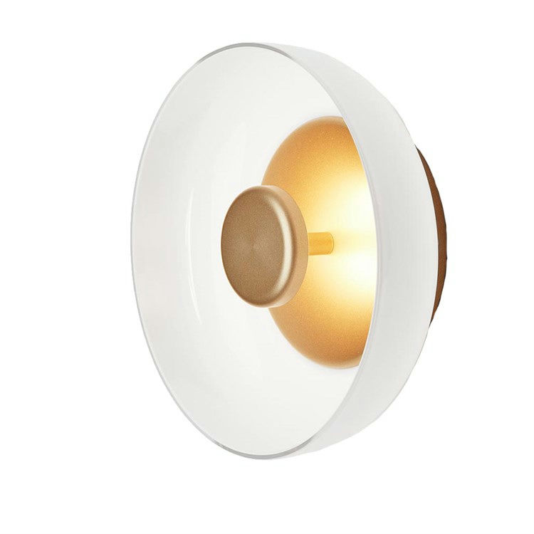 Nuura Blossi Væglampe i Nordic Gold/Opal Hvid - Stilfuld Belysning