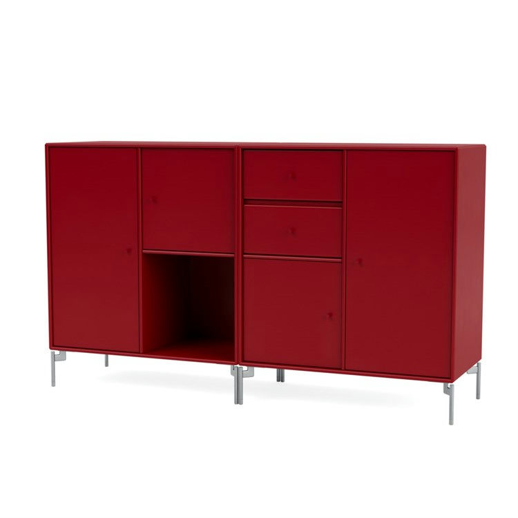 Montana Couple Skænk i Beetroot 165 - Matt Chrome Design