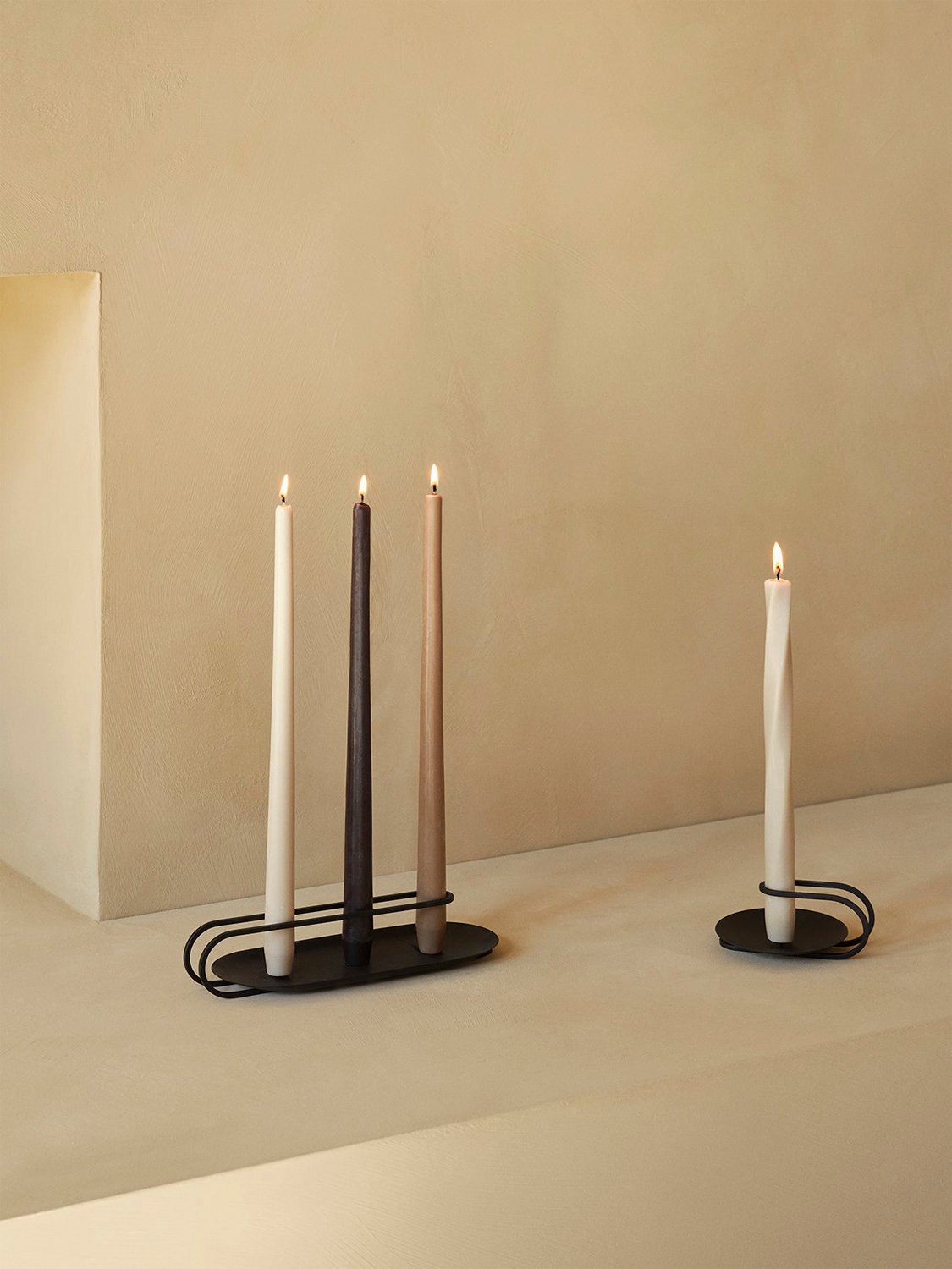 Clip Candle Holder, Table, H5, Blac