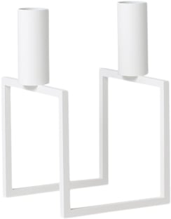 Line, Candle Holder, White