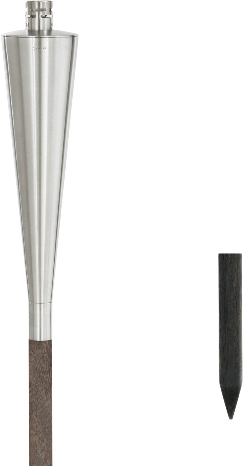 Garden Torch With Wooden Pole Orchos- Matt
