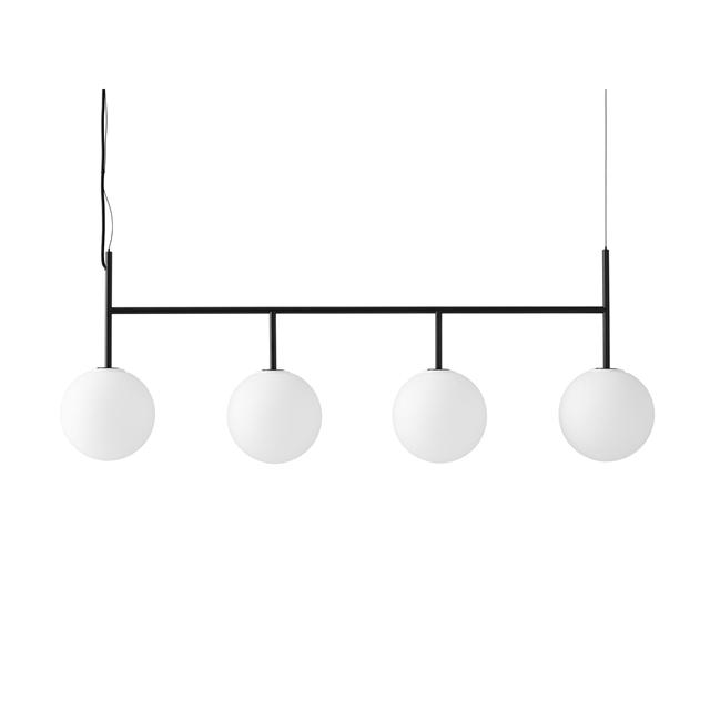Audo TR Pendel Rail Sort Mat Opal Glas