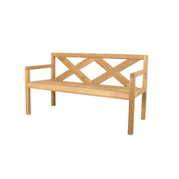 Cane-Line Grace 2-pers. bænk - Teak - m. hynder
