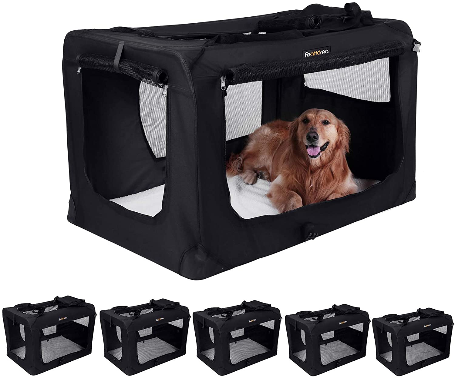 Hundetransportkasse, sort