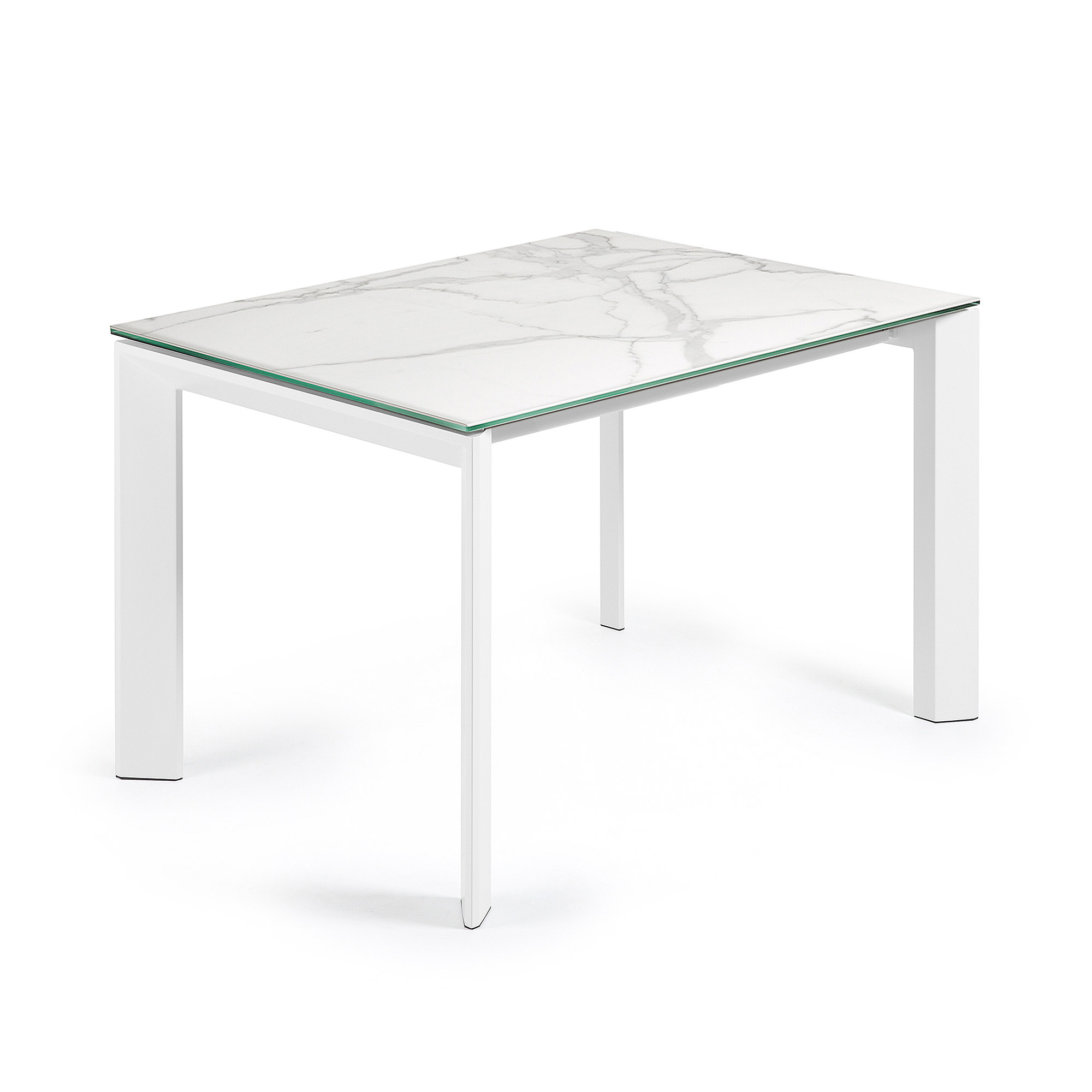 KAVE HOME Axis bord 120 (180) cm hvide ben