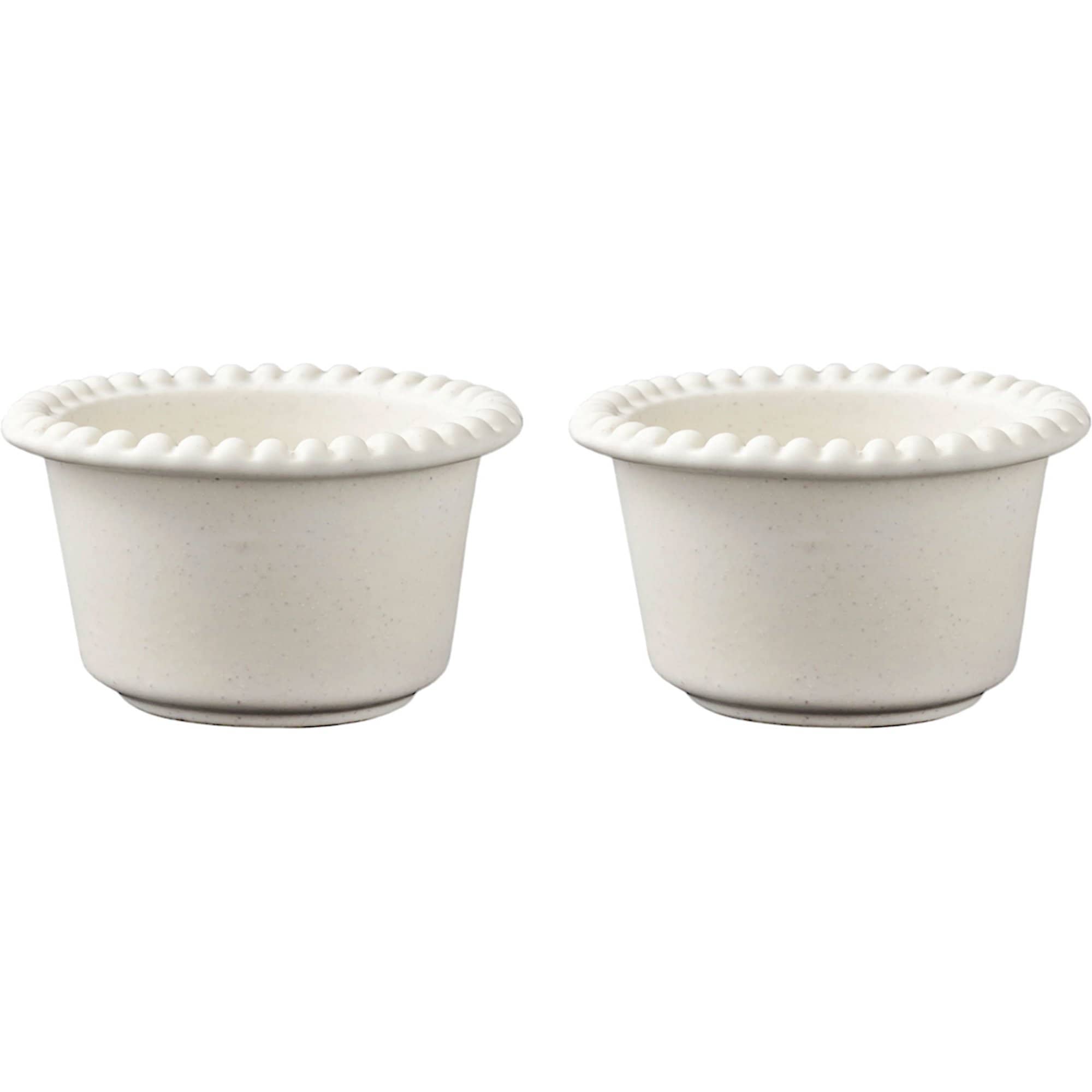 Daria 12 cm serveringsskål 2 stk, cotton white