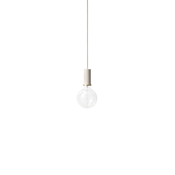 Ferm Living Socket pendel - lav - lysegrå