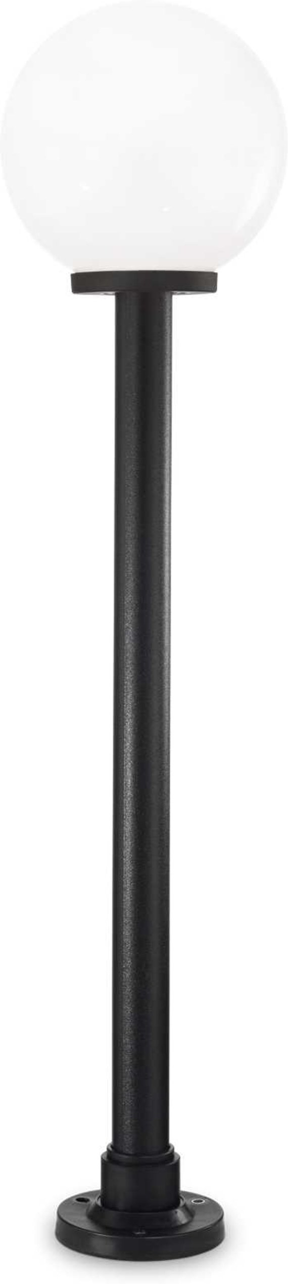 Classic Globe, Udendørs gulvlampe, E27 max 1 x 23W, E27, hvid/sort, plast, Ø300xH1300mm