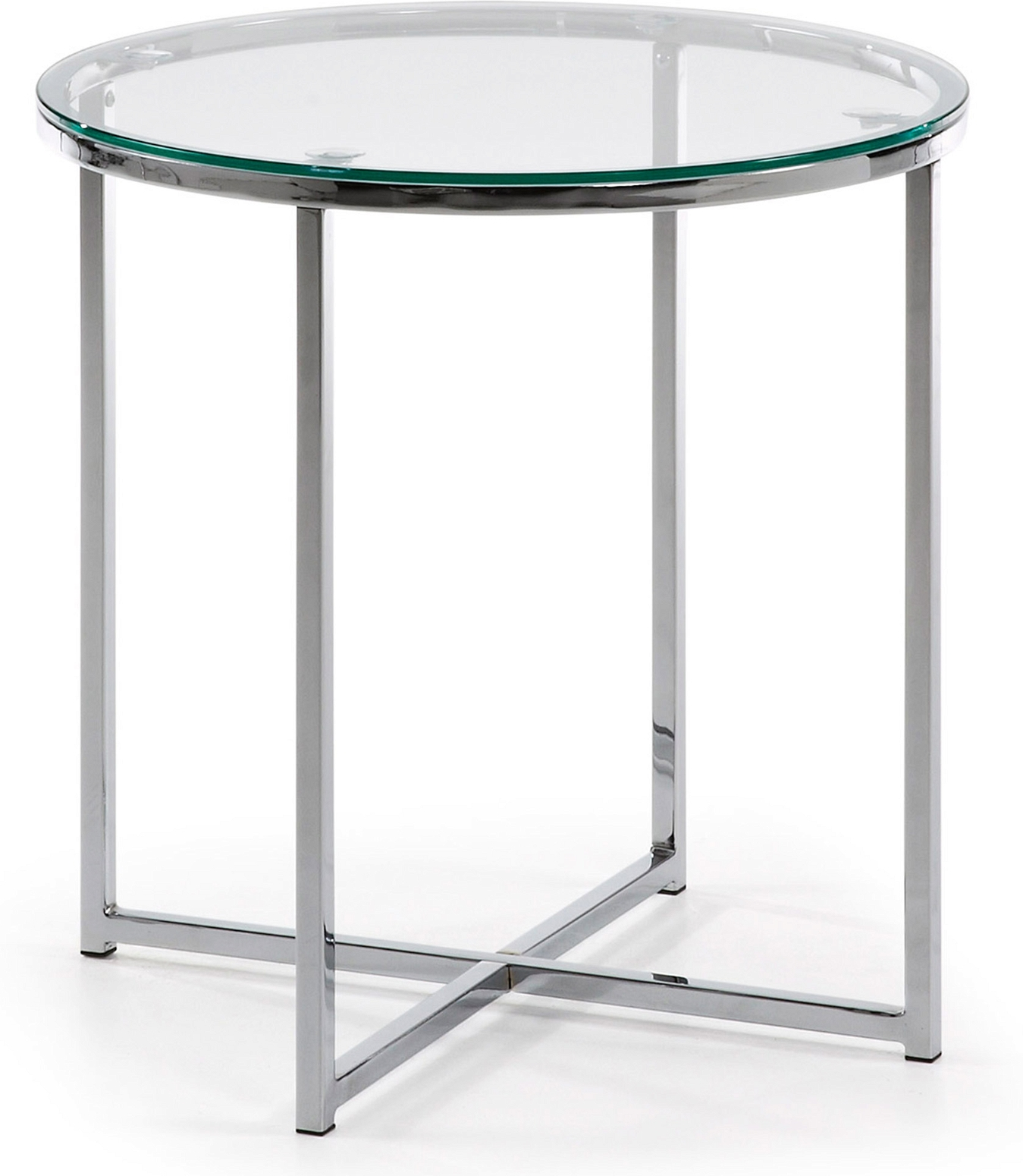 Divid, Sidebord, sølv/klar, glas