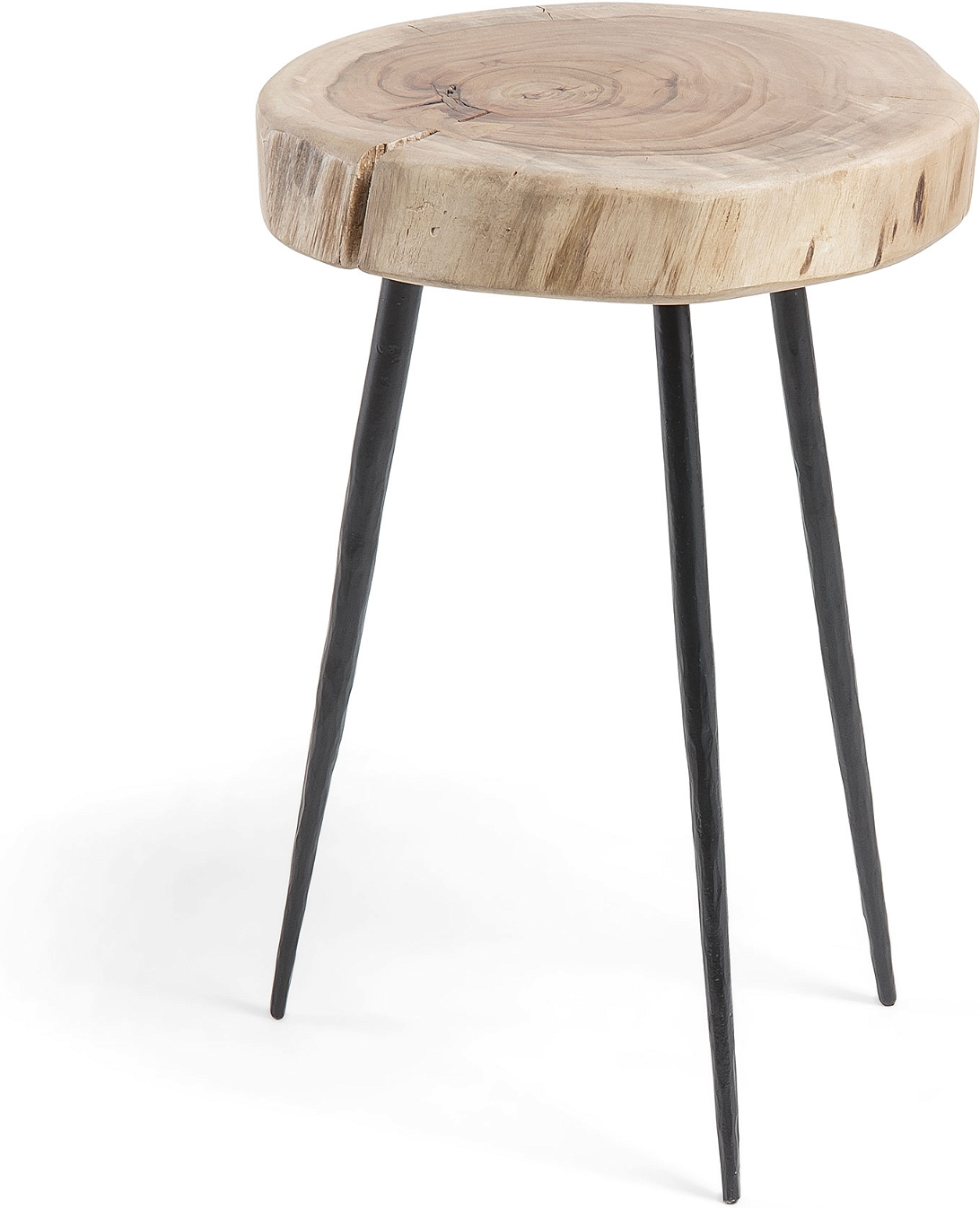 Eider, Sidebord, natur/sort, H54x35x35 cm, massivt træ