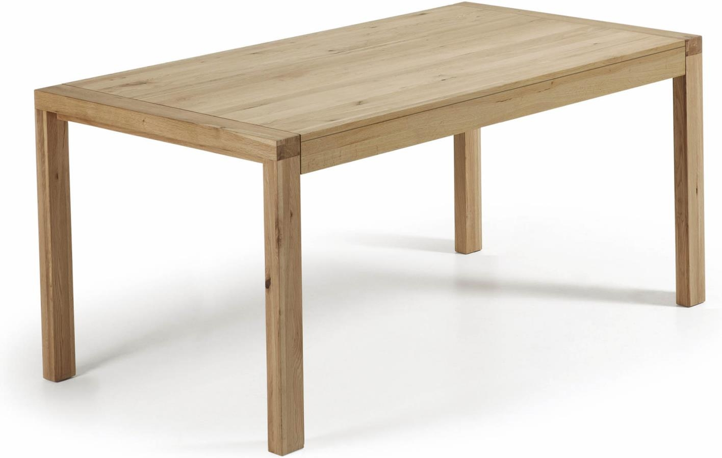 Briva, Spisebord med udtræk, natur, H77x180x90 cm, egetræ