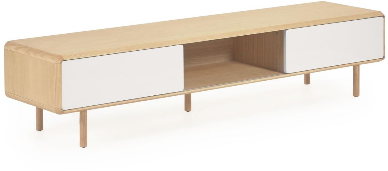 Anielle, TV-Bord, natur/grå, H41x180x42 cm