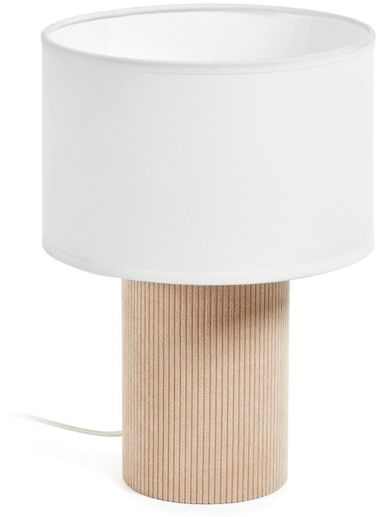 Bianella, Bordlampe, beige, H29x20x20 cm, plast