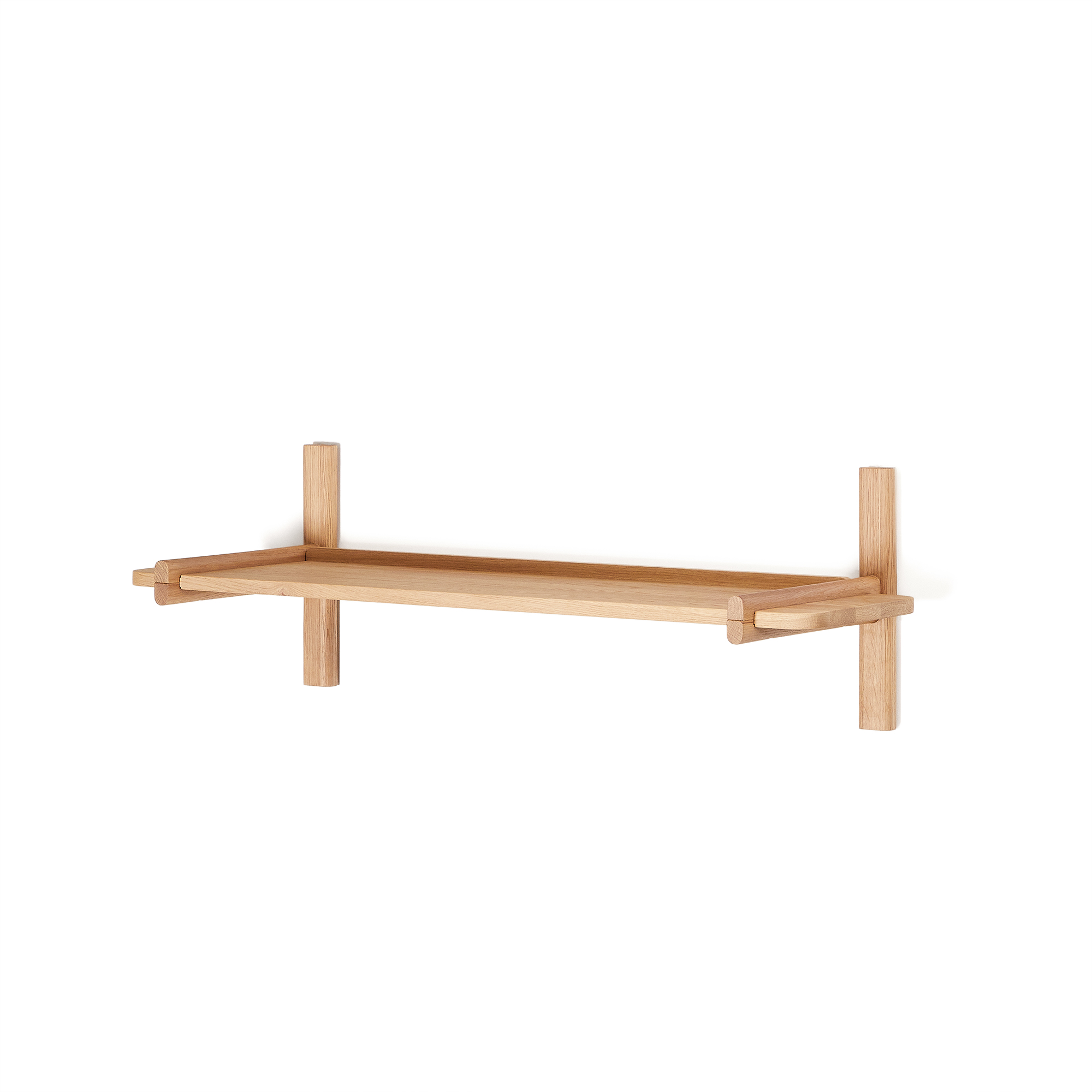 KAVE HOME Sitra modulhylde, 1 massiv egetræshylde i naturlig finish, 90 cm, FSC Mix Credit