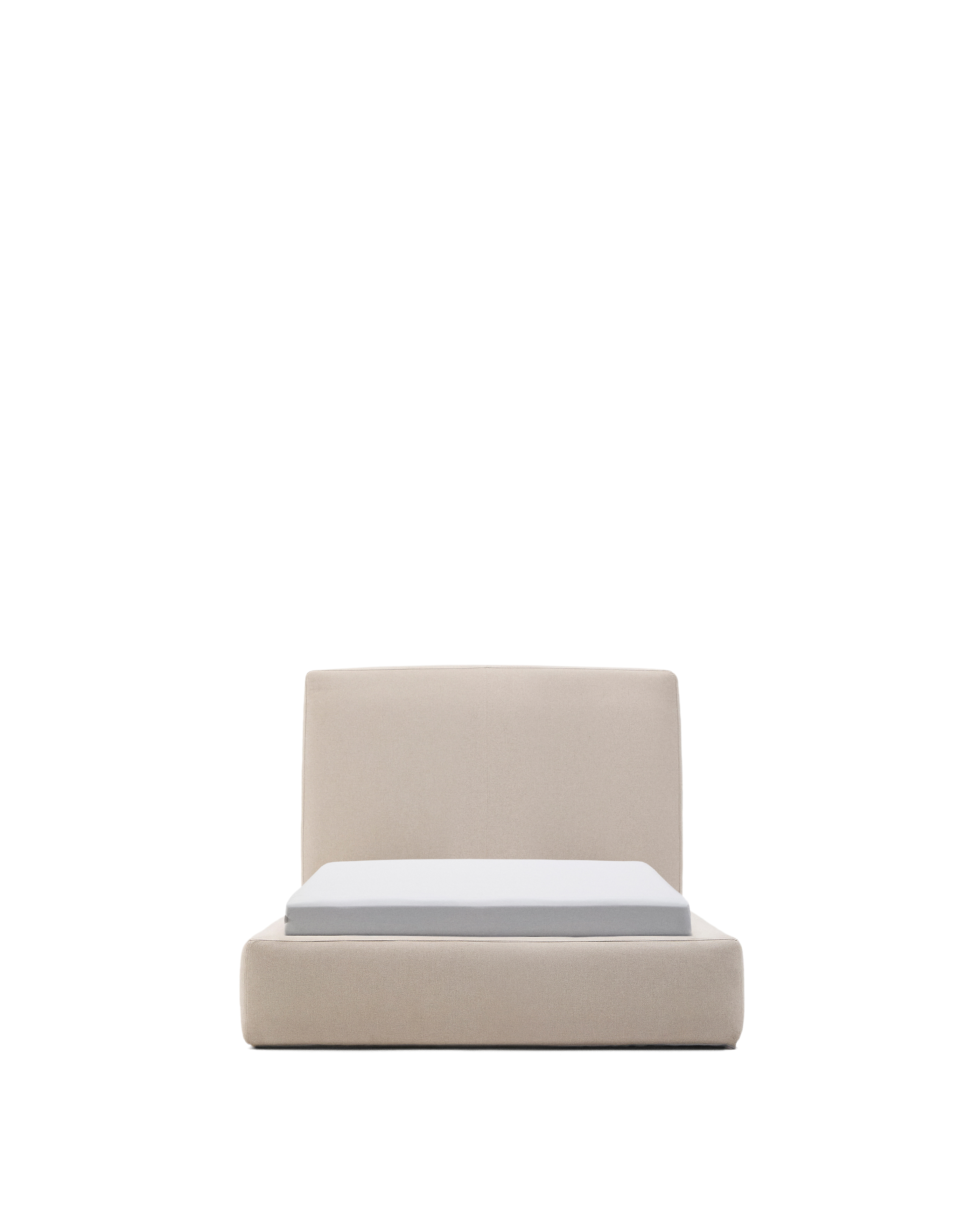 KAVE HOME Beige Blok seng med aftageligt betræk til 90 x 200 cm madras FSC Mix Credit