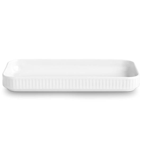 Pillivuyt Plissé Fad rektangulært 24 x 12 cm - Hvid