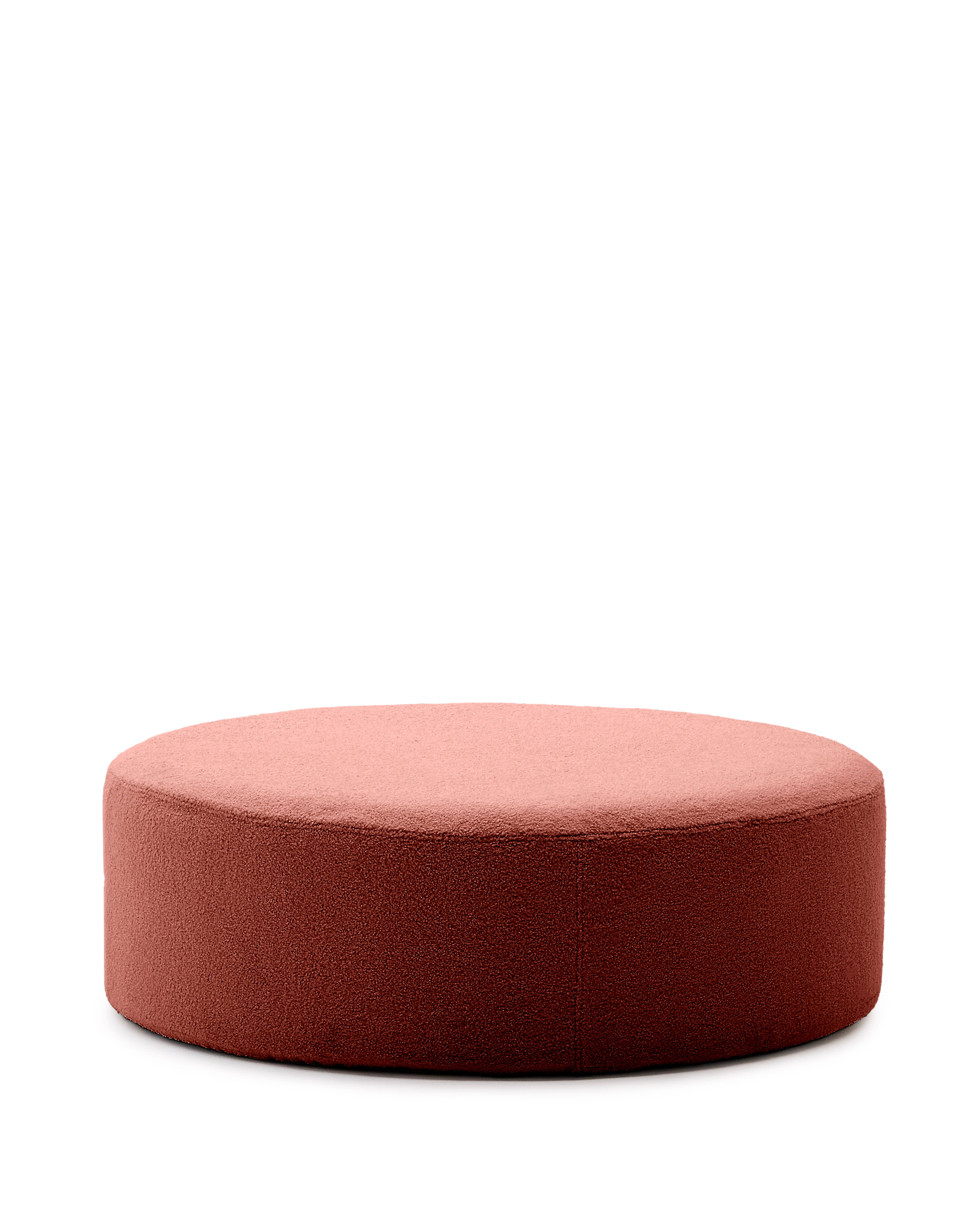 KAVE HOME Kaeli fodstøtte, m. aftageligt betræk, rund - terracotta genbrugsbouclé (Ø120)