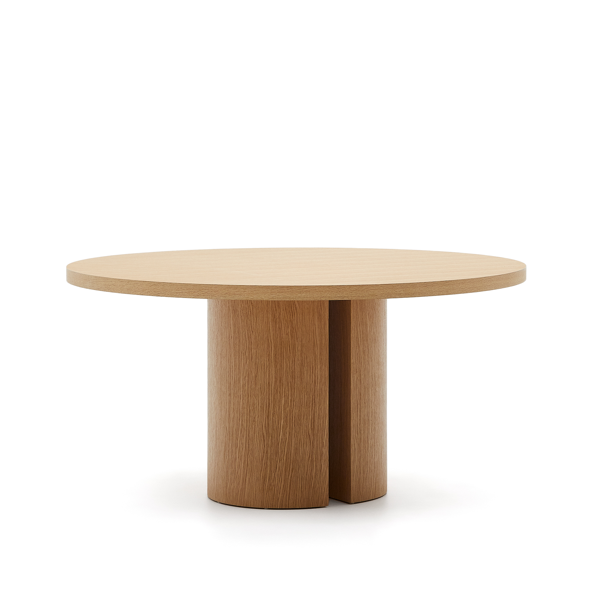 KAVE HOME Nealy rundt bord med egefiner i naturlig finish, Ã 150 cm
