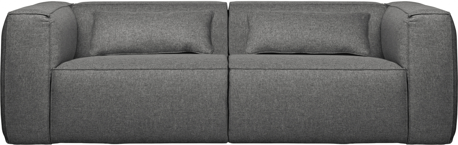Bean, 3,5-personers sofa med stof og puder, grå, H73x96x246 cm