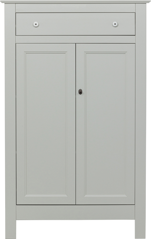 Eva, Skab, hvid, H150x40x93 cm, fyrretræ