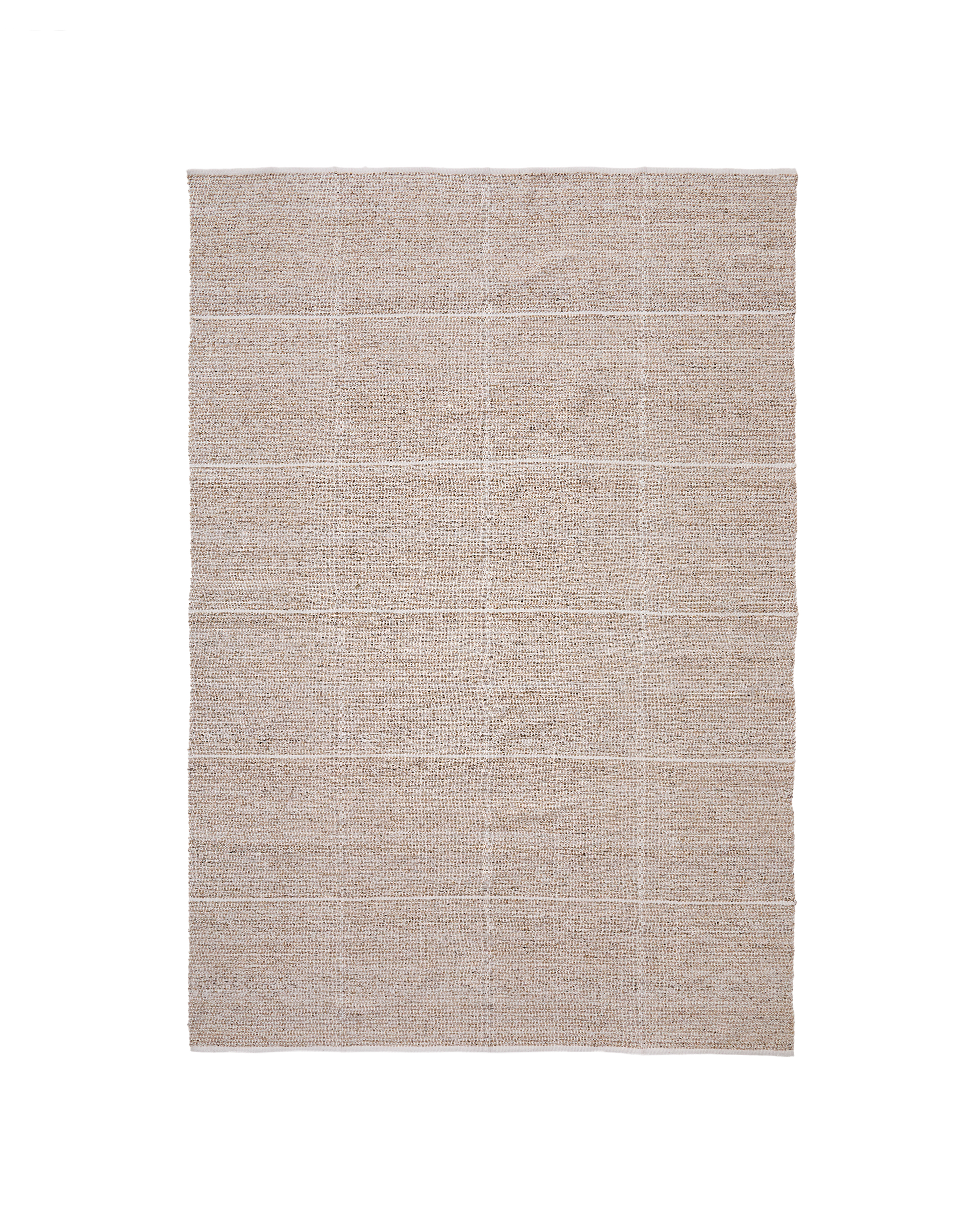 KAVE HOME Tæppe Nalian 100% PET med beige tern 200 x 300 cm