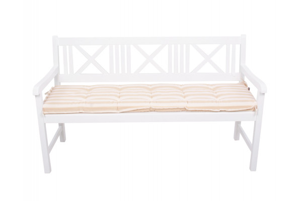 Aston Bænkhynde - 3 pers. Beige-Hvid stribet