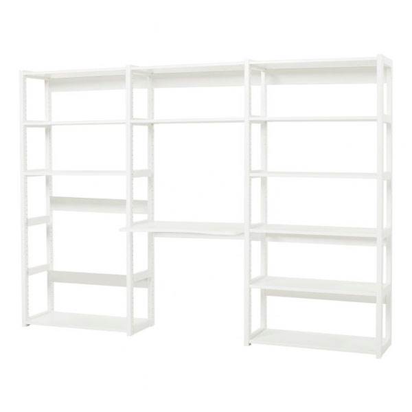 Hoppekids STOREY Reol - 3 sektioner m. 12 hylder og skriveplade