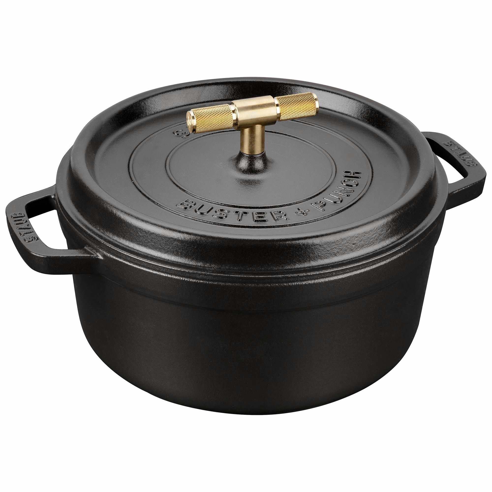 Buster+Punch rund gryde 24 cm, messingknop