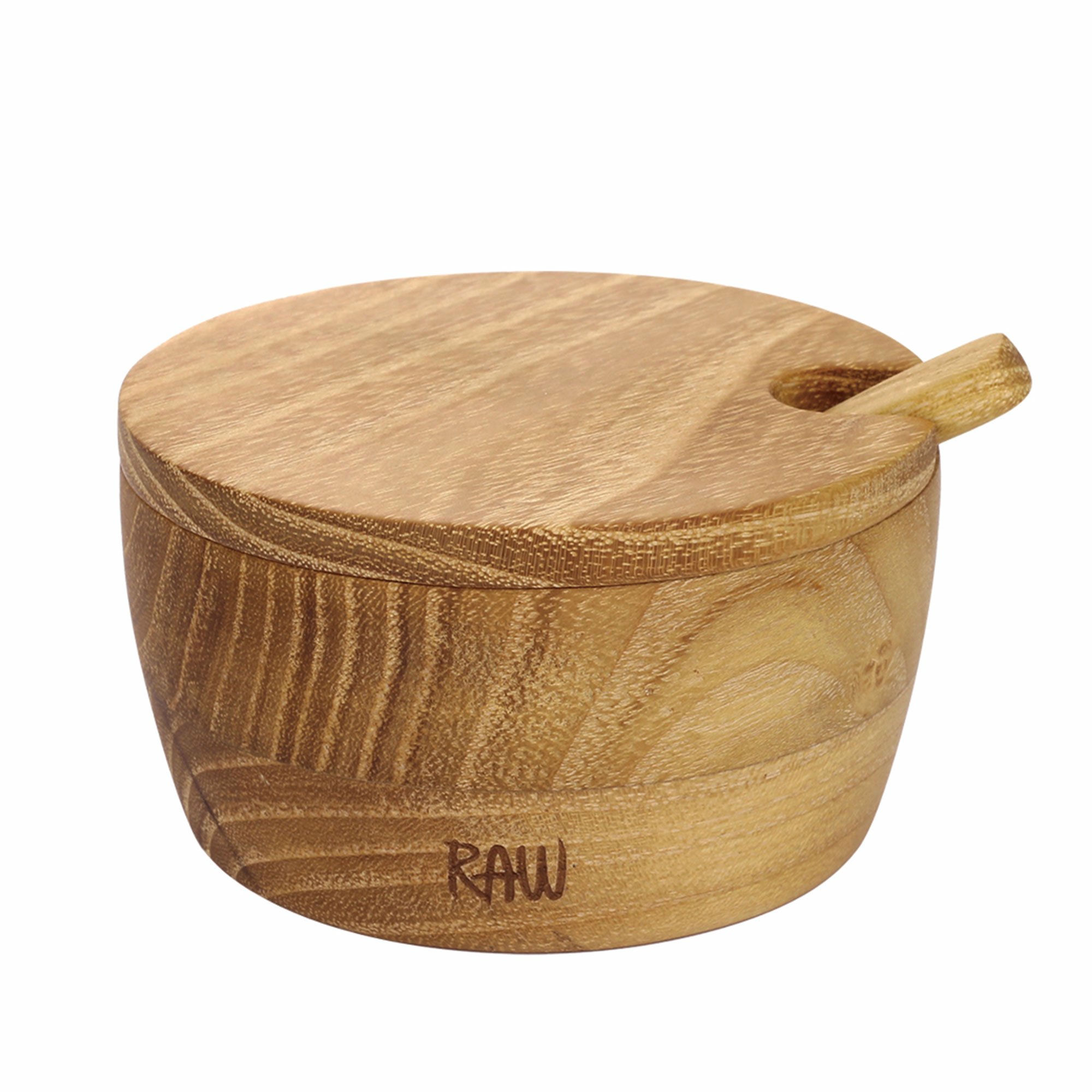 RAW Saltkar med låg + ske, teak