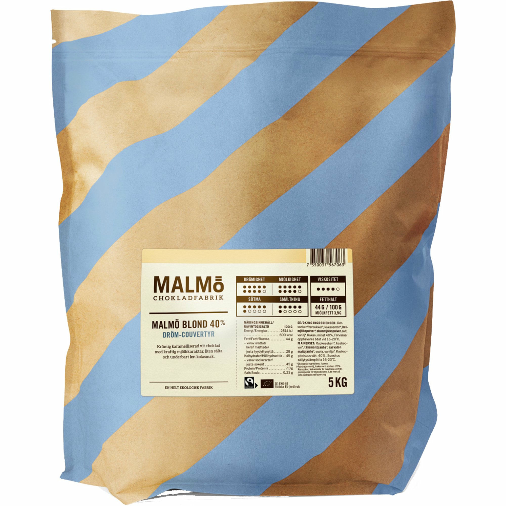 Malmö Blond 40% couverturechokolade