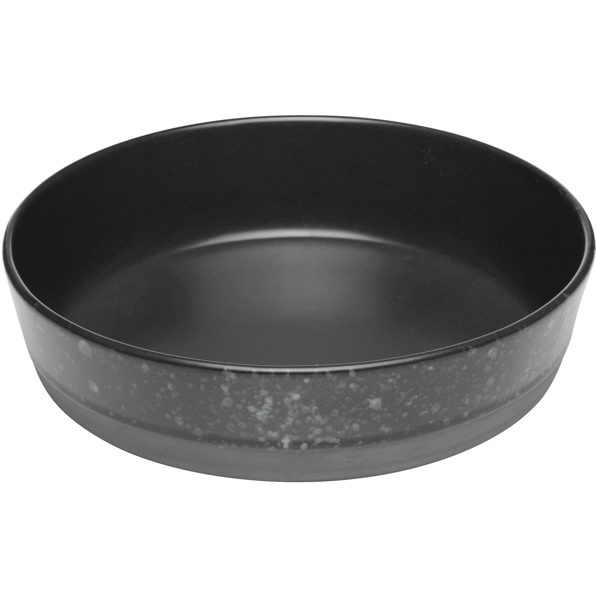 RAW dyb tallerken i stentøj 19,4 cm, sort