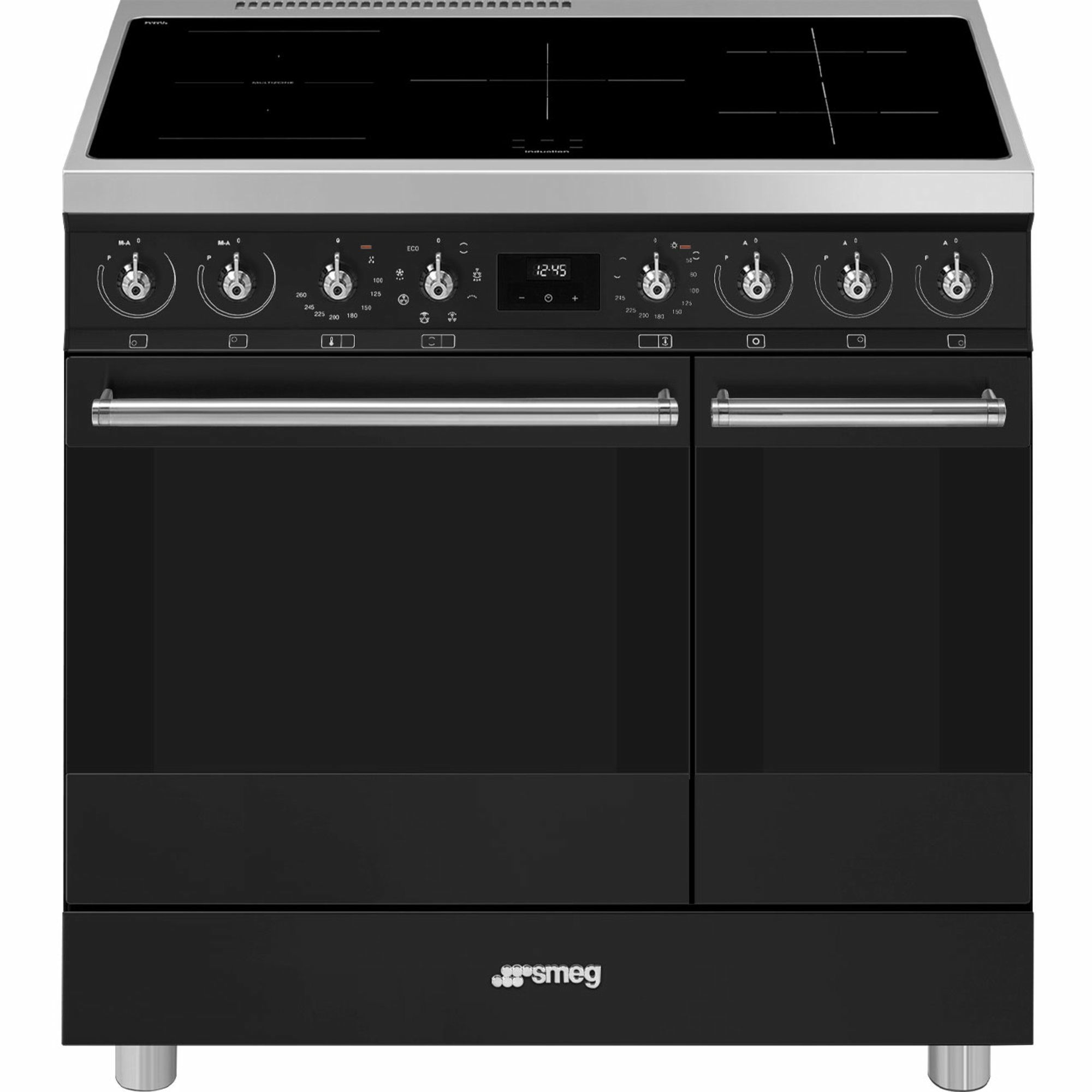 C92IMMB2 Classic Induktionskomfur med 2 ovne, 90 cm, mat sort