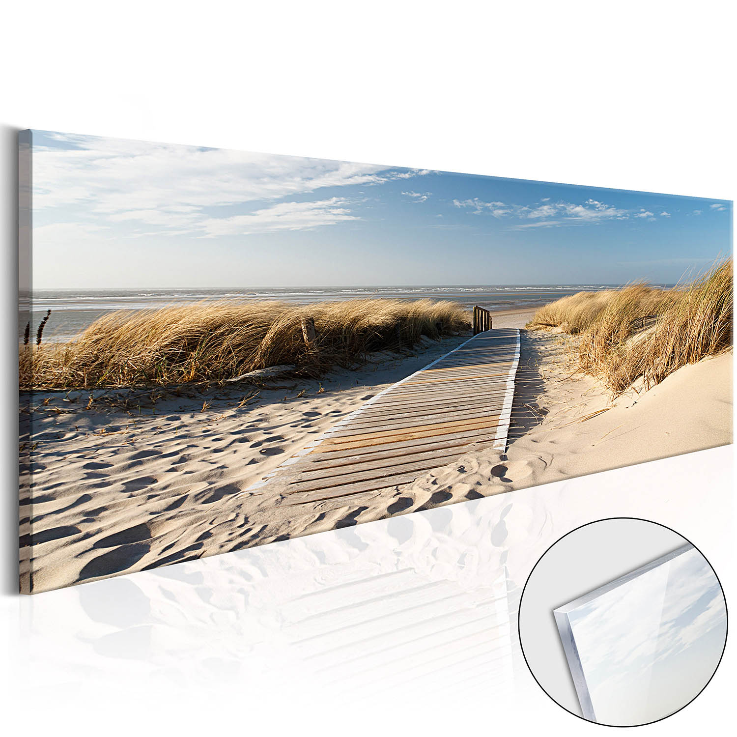 Artgeist billede - Wild Beach, plexiglas 120x40
