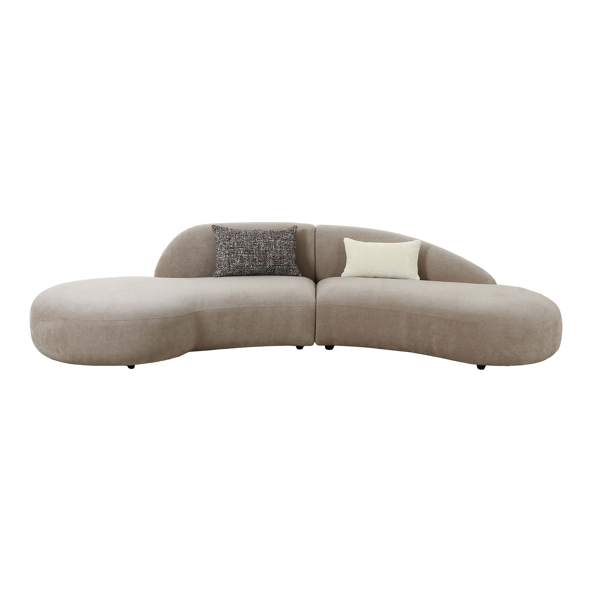 HOUSE NORDICÂ Sofa med 2 puder, chenille, natur, HN1256