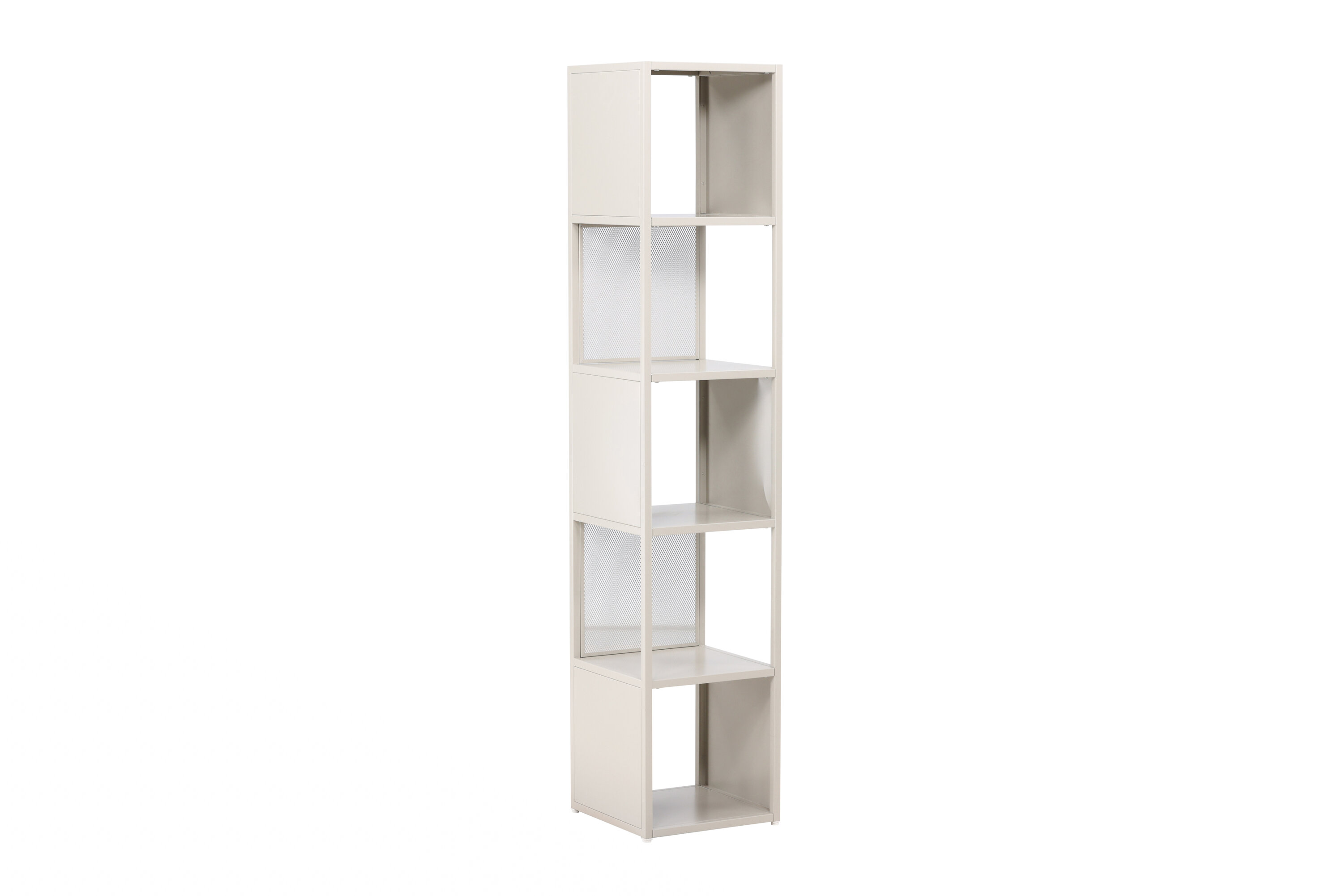 VENTURE DESIGN Buenos Aires reol, m. 4 hylder, kvadratisk - beige stål