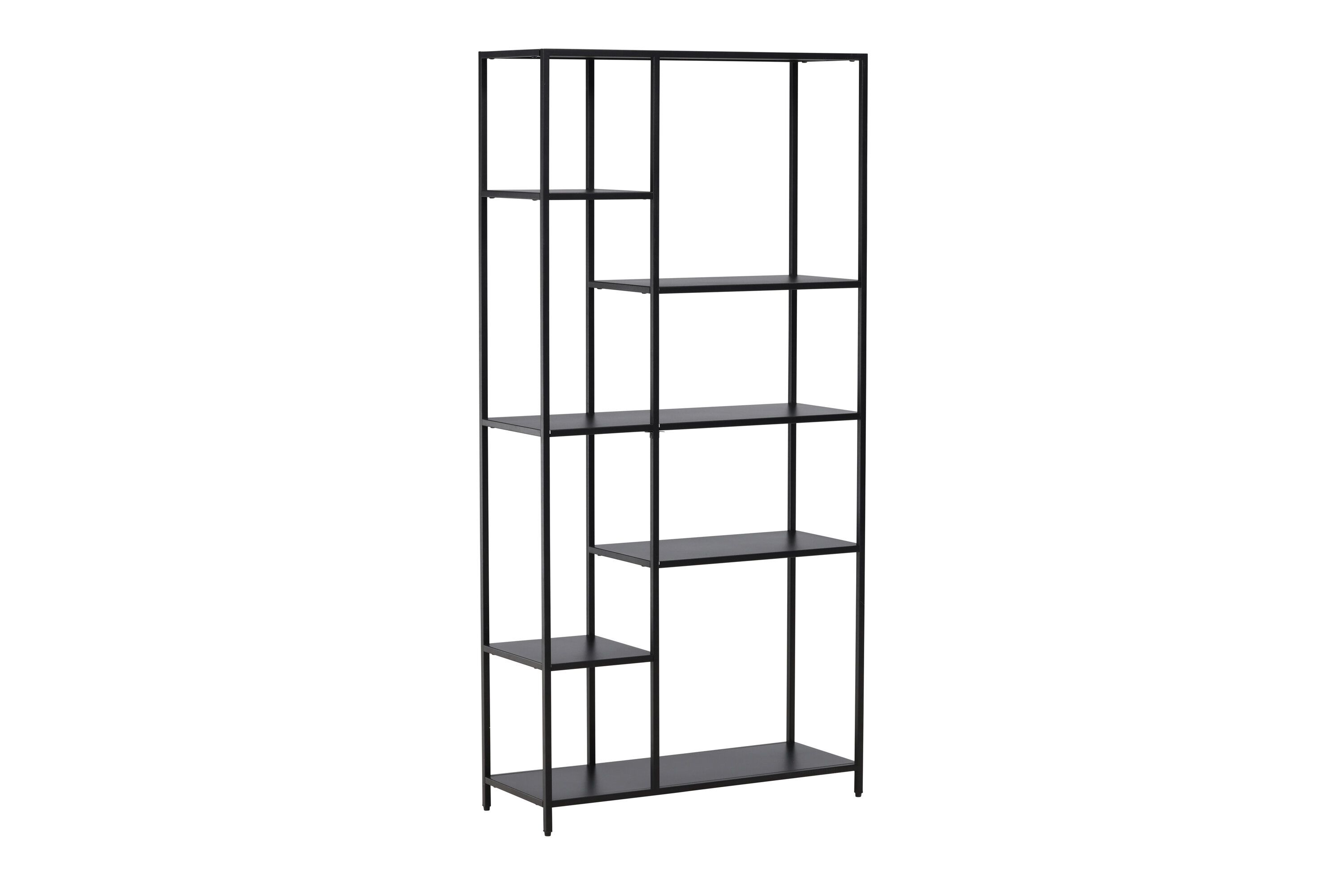 VENTURE DESIGN El Alto reol, m. 6 hylder - sort stål