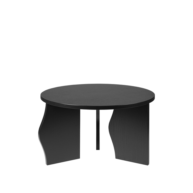 BROSTE COPENHAGEN Brook sidebord, rund - sort asketræsfinér (Ø60)