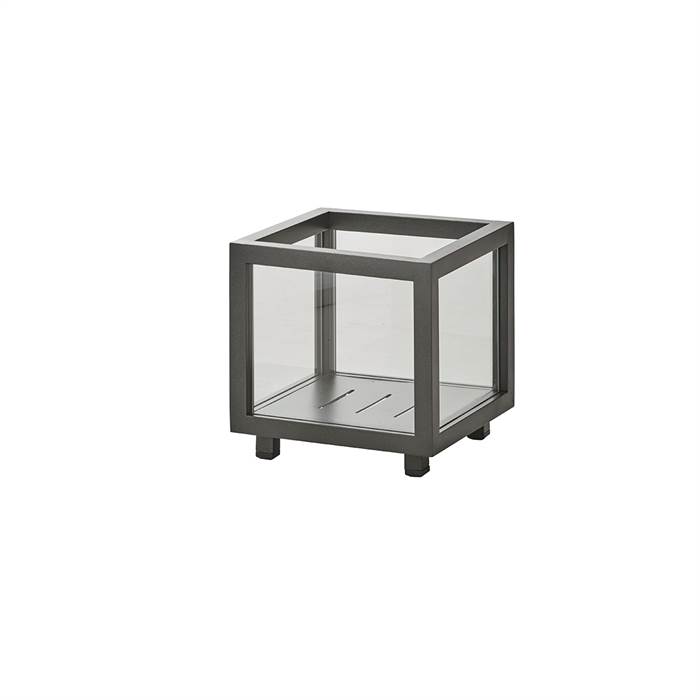 Cane-Line Lightbox - lille - H: 22 cm - Lava grey