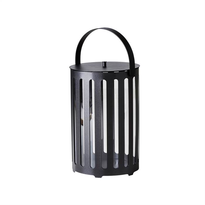 Cane-Line Lighttube lanterne - stor - H: 64 cm - Lava grey