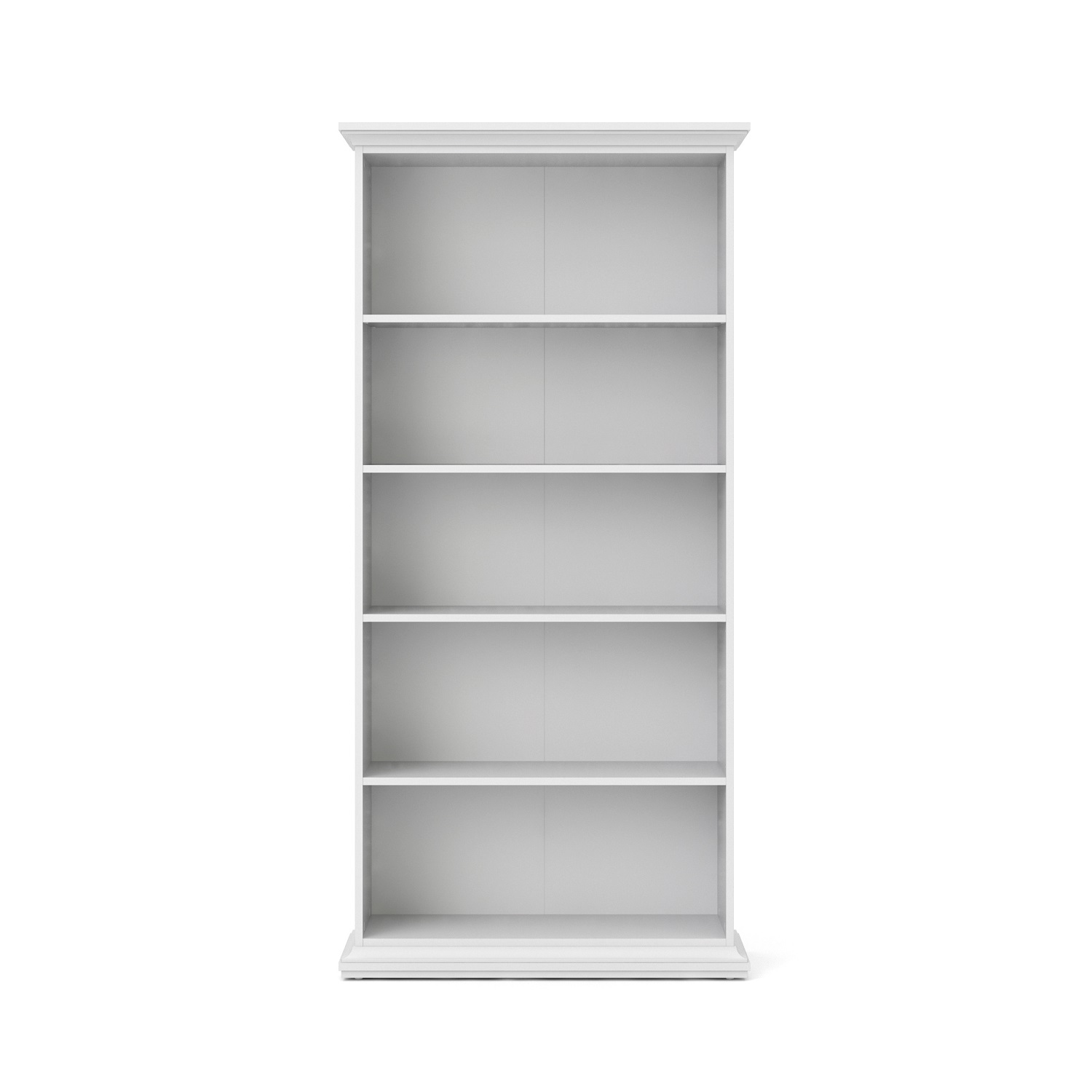 TVILUM Paris reol -Hvidt træ, 4 hylder(H:200,6cm x96,2cm x 36,6cm)