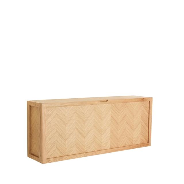 Hübsch Herringbone Skoskab Stor Natur
