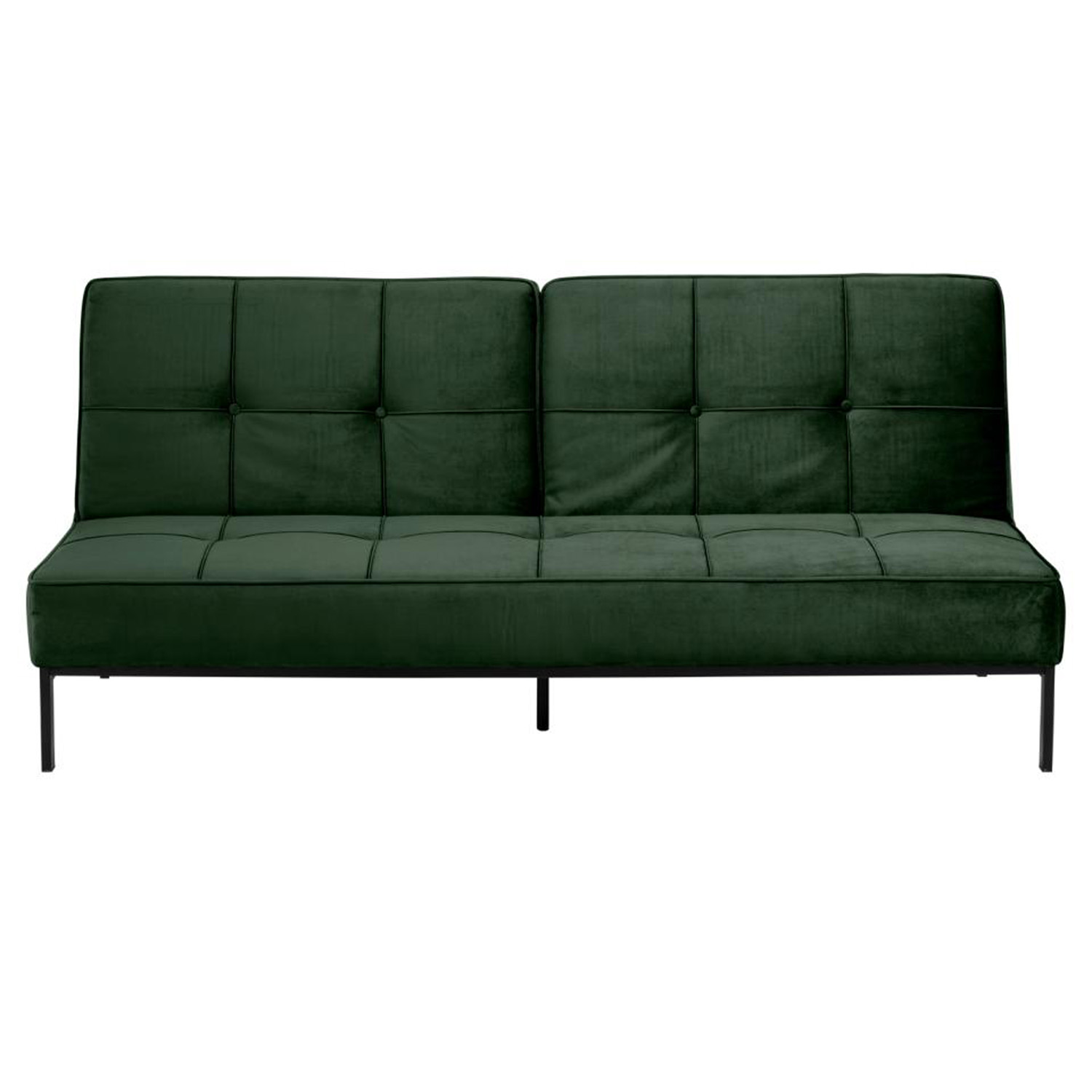 Act Nordic Perugia sovesofa - grøn polyester og sort metal