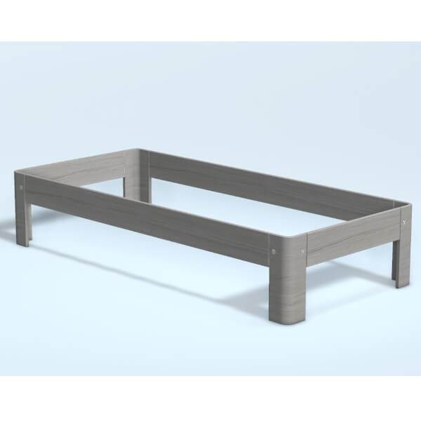 Auping Auronde chalk grey oak - enkeltseng
