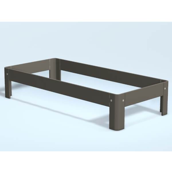 Auping Auronde warm grey - 80x210 cm. - Mellem model
