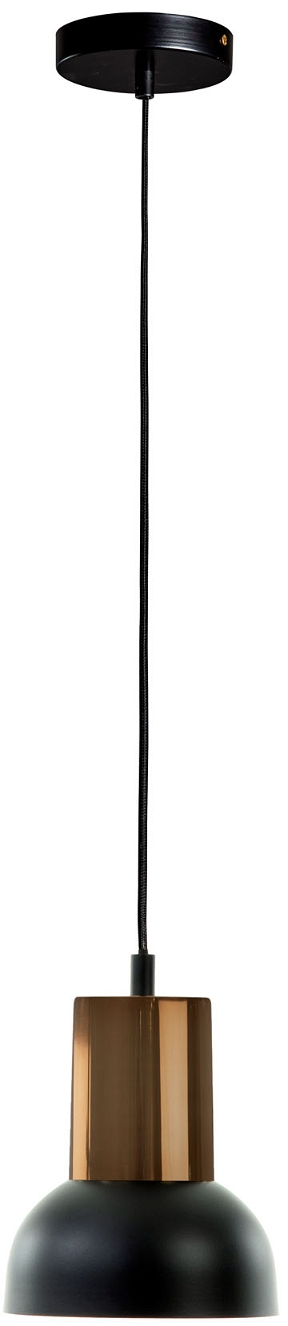 Amina, Pendel lampe, kobber/sort, H21x15x15 cm