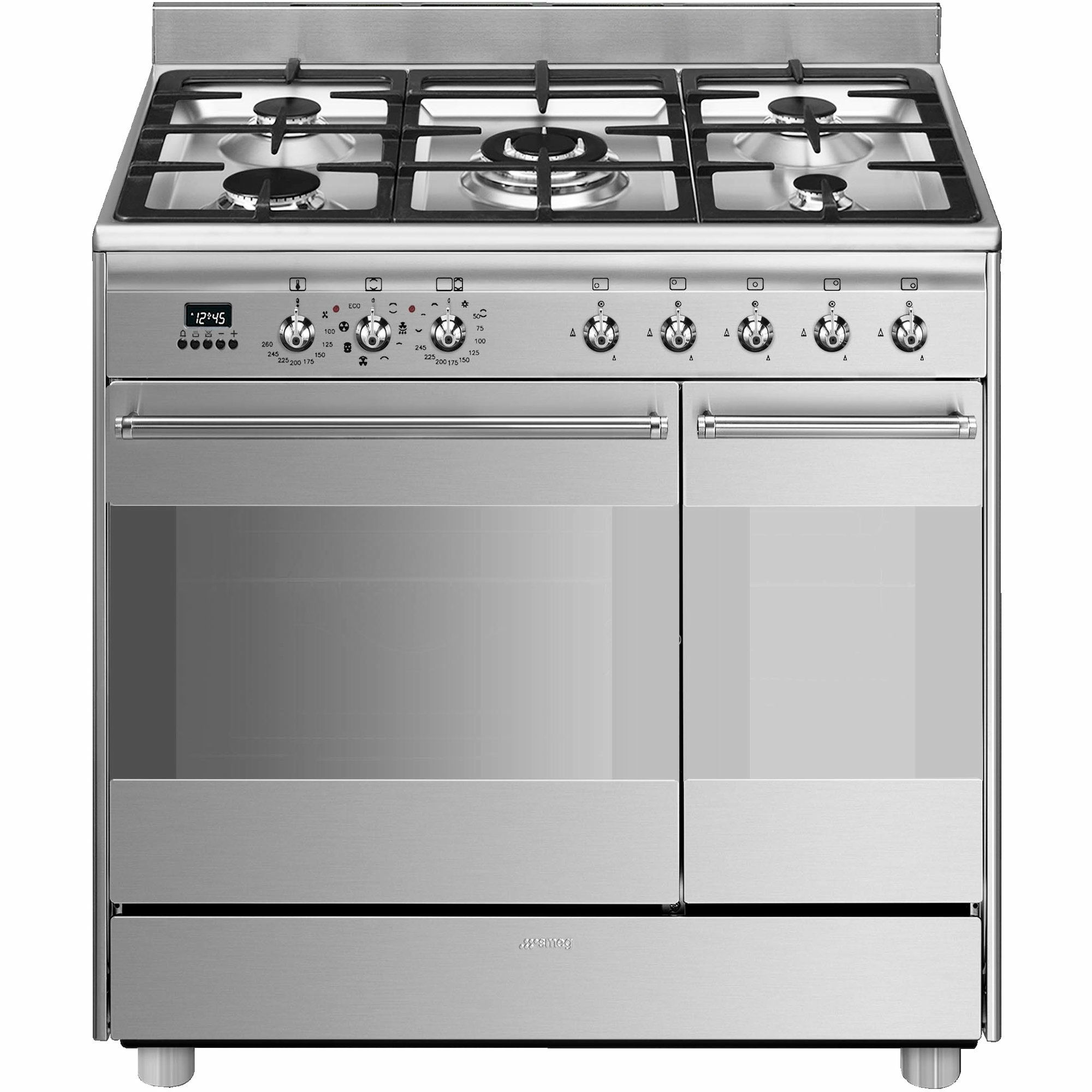 SCB92MX8 gaskomfur, 90 cm, rustfrit stål