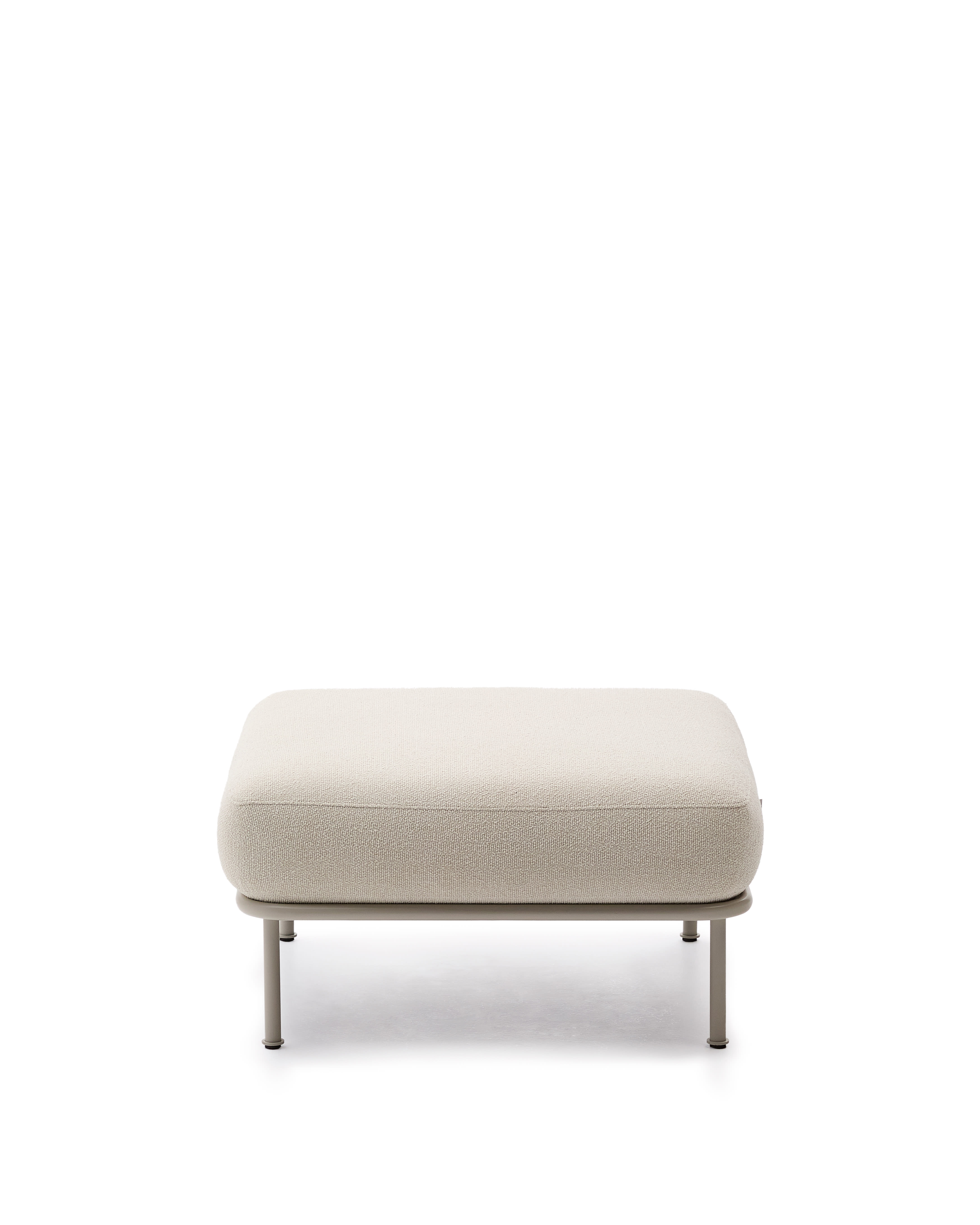 KAVE HOME Aurum fodstøtte, kvadratisk - creme stof (85x85)