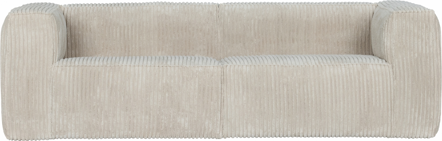 Bean, 3,5-personers sofa med fløjl, natur, H73x96x246 cm